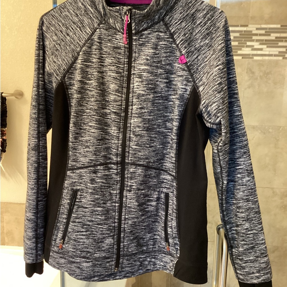 Gray and Black Full-Zip Jacket